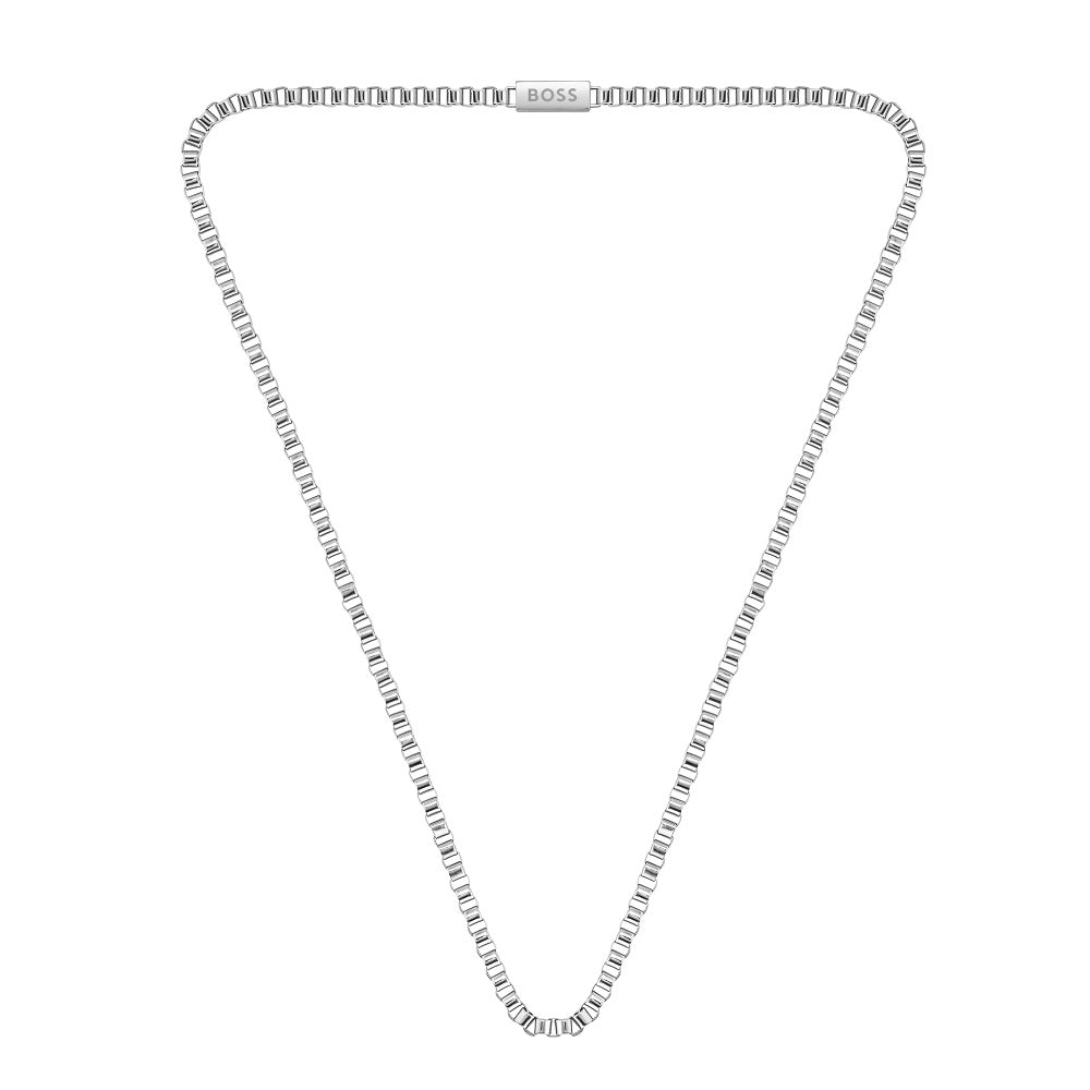 Boss Jewellery Men's Stainless Steel Box Chain 21-inch